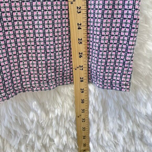 Girls Size 12 Crewcuts Pink Black White Geometric Print Knit Dress - Picture 6 of 7